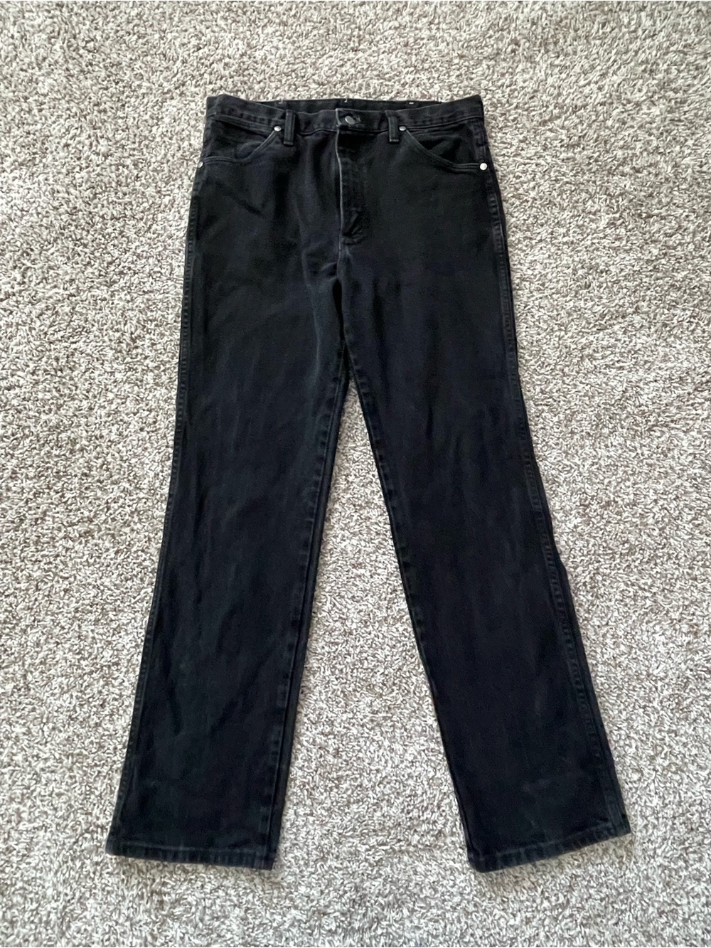 Wrangler 933SEWK Cowboy Cut Silver Edition Slim Fit Black Jeans Mens 34x32